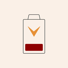 Battery icon. Vector template illustration design flat - 555176461