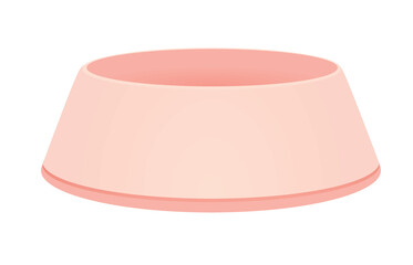Pink  pet bowl. vector illustration