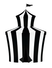 Circus tent. black and white.  vector illustration