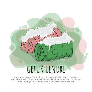 Ketuk lindri cake is a cake made from cassava that can be found in Indonesia with cartoon design