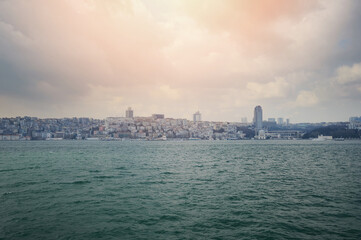 Panorama of Istanbul city europe side