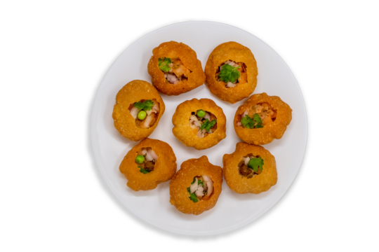 Popular tasty favourite indian street food pani puri, panipuri, Golgappe or gol gappe chaat item in mumbai, delhi