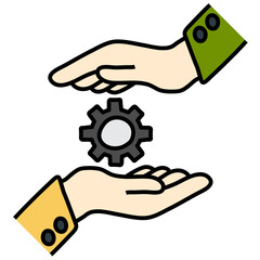 HELP filled outline icon