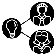 SHARE IDEAS glyph icon