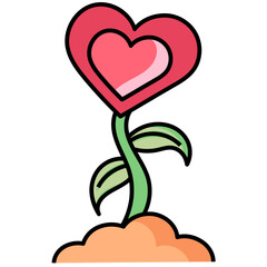 ROMANCEAND LOVE filled outline icon