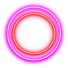 Red Pink Neon Circle