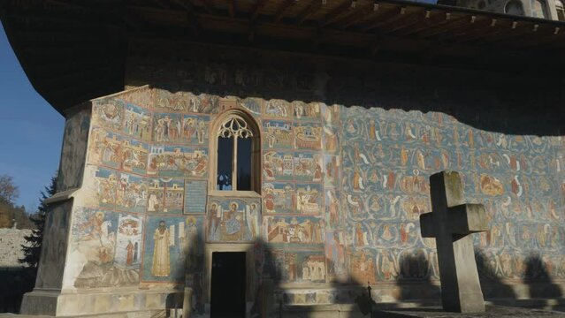 The beautiful Voronet Monastery, a historical and cultural medieval heritage of Romania