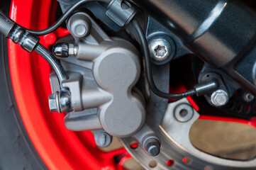 Fototapeta premium Motorcycle disc brake background