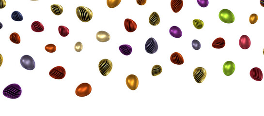 Colorful handmade easter eggs