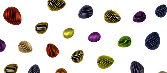 Easter colorful eggs isolated