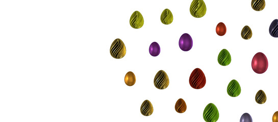 Easter colorful eggs isolated