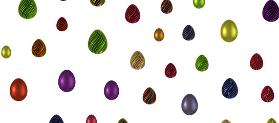 Easter colorful eggs isolated