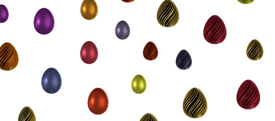 Easter colorful eggs isolated