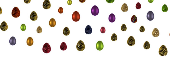 Perfect colorful handmade easter eggs isolated