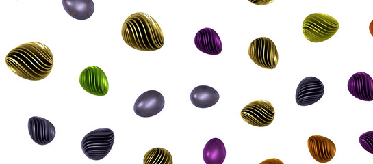 Perfect colorful handmade easter eggs