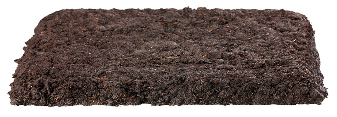 Brown dirty fertile loam for the soil