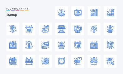 25 Startup Blue icon pack