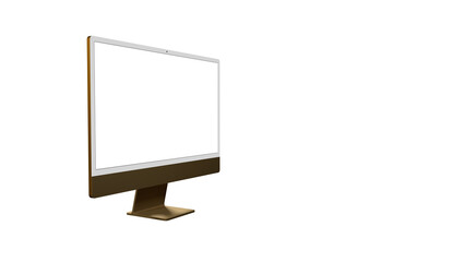 Desktop monitor screen with website presentation mockup isolated png