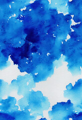 Blue watercolor background Generative AI
