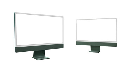Workspace blank screen desktop computer, Mockup computer