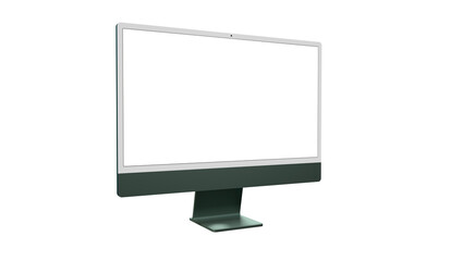 Workspace blank screen desktop computer, Mockup computer