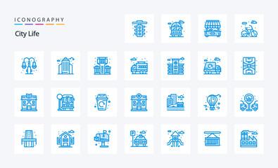 25 City Life Blue icon pack
