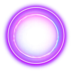 Violet Neon Circle Design