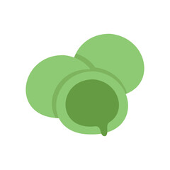 Mochi. Moti. Cute japanese rice cake. Traditional rice dessert.