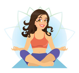 Yoga girl Lotus Sitting Pose