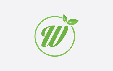 Fresh nature leaf and healthy logo design with the letter and alphabets. Green leaf and eco logo icon design 