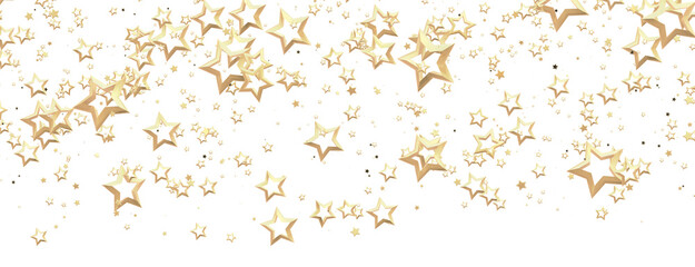 stars. Confetti celebration, Falling golden abstract decoration for party, birthday celebrate,