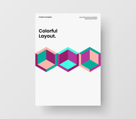 Isolated presentation vector design layout. Unique geometric shapes company cover concept.