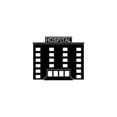 Hospital building icon.