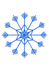 Flocon de neige bleu