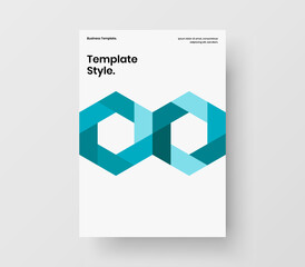 Fototapeta premium Isolated mosaic tiles booklet template. Original flyer vector design layout.