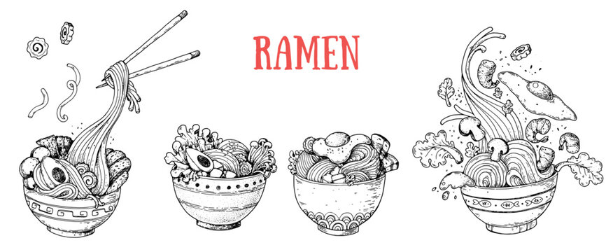 Noodle Bowl Drawing Images – Browse 29,765 Stock Photos, Vectors, and Video  | Adobe Stock