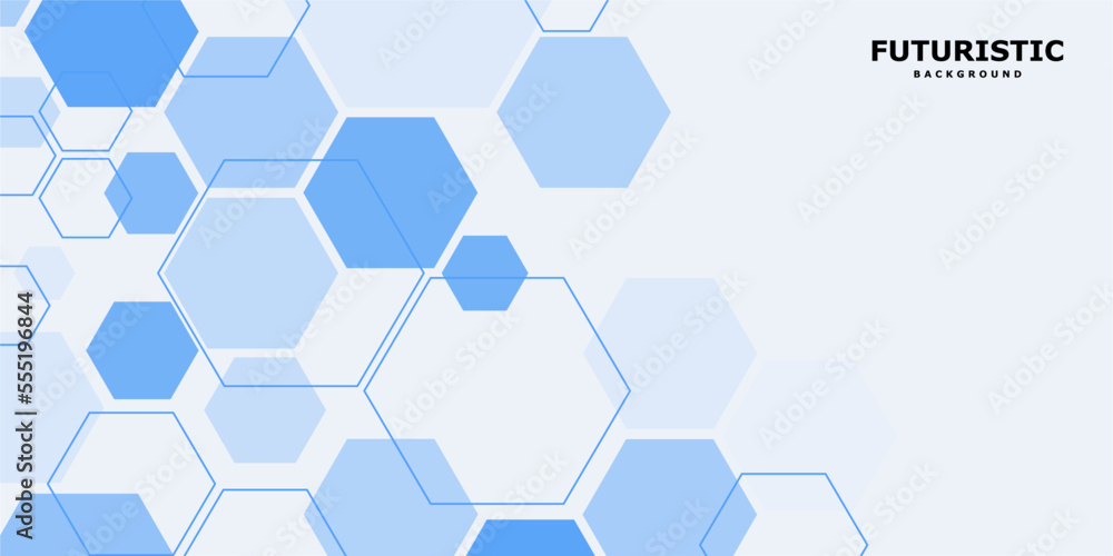 Poster abstract futuristic background for copy space. modern blue banner design in high technology theme