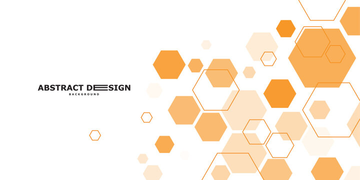 Abstract hexagon frame for futuristic banner template. Technology background design