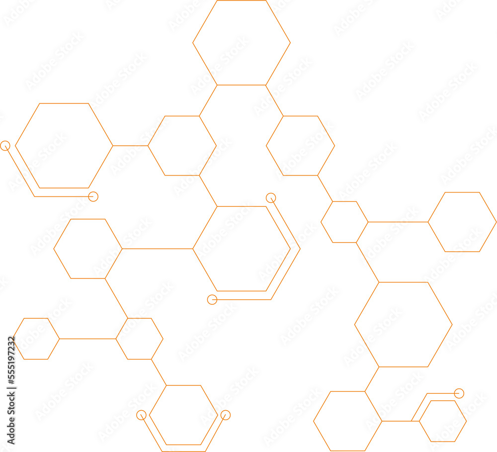 Poster Abstract hexagon shape for minimalist technology design element