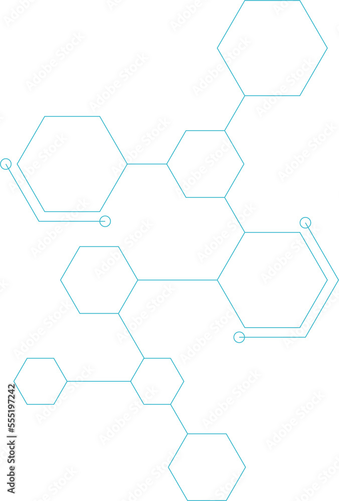 Aufkleber abstract hexagon shape for minimalist technology design element