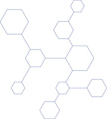 Abstract hexagon shape for minimalist technology design element