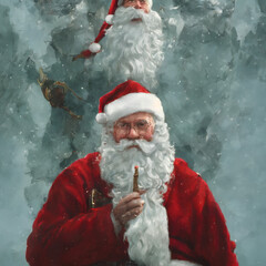 "An unexpected Christmas gift: an image of Santa Claus created by AI"