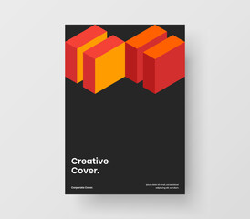 Bright mosaic pattern annual report concept. Modern presentation A4 design vector illustration.