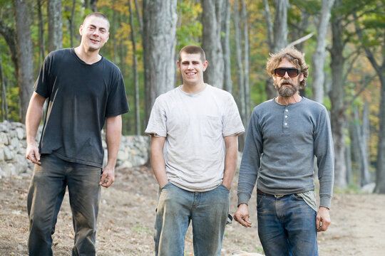 Three stone fence builders