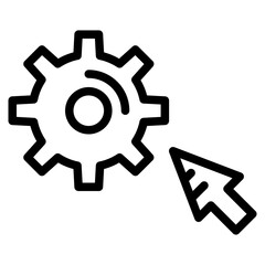 mouse cursor with setting line 