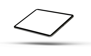 Photo Black tablet computer with blank 3d