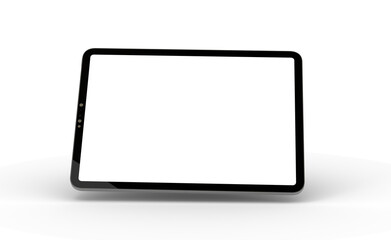Gadgets including smartphone, digital tablet and laptop, blank screen with