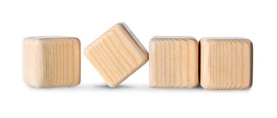 Geometry square shape of wood blocks