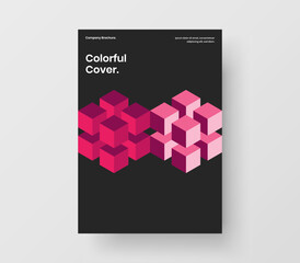Premium geometric hexagons corporate cover template. Modern postcard design vector concept.