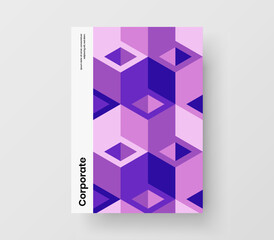 Fresh front page vector design illustration. Colorful mosaic hexagons banner concept.